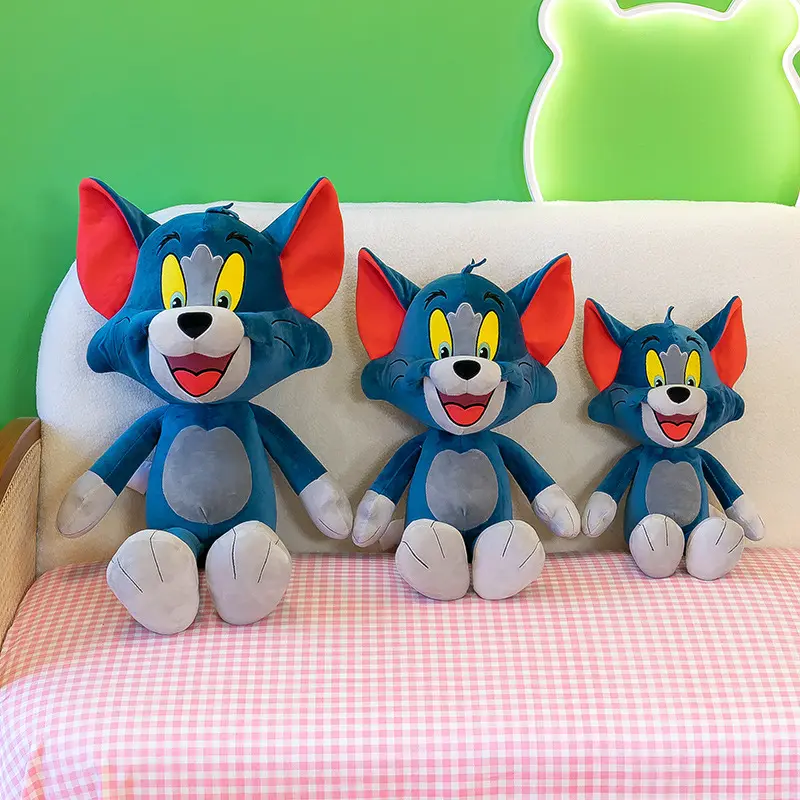 Cute Cat And Mouse Doll Cartoon Tom Cat Plush Doll Children's Companion Comfort Doll Jerry Mouse Gift