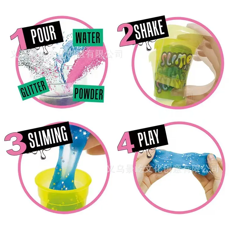 Slime Making Kits Science Experiments Kit DIY Glitter Slme Magic Making Polymer Clay Powder for Kids Antistress Toys Gifts