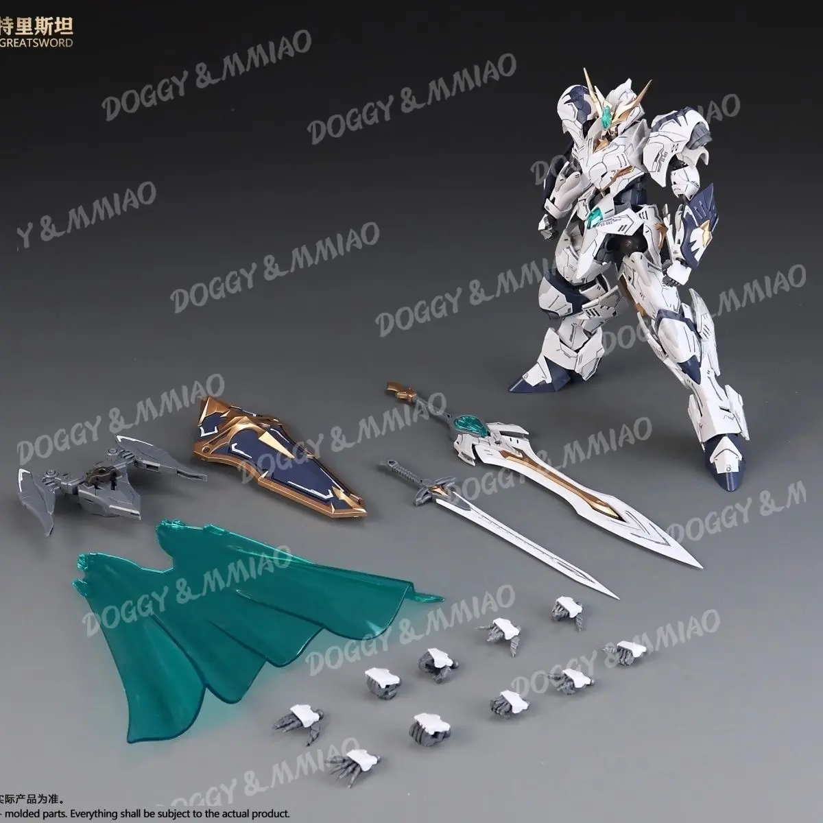 In Stock Original SNAA HG 1/144 SC002 TITAN GREATSWORD TRISTAN Model The Round Table Knights Figurine Model Pvc Statue Toys Gift