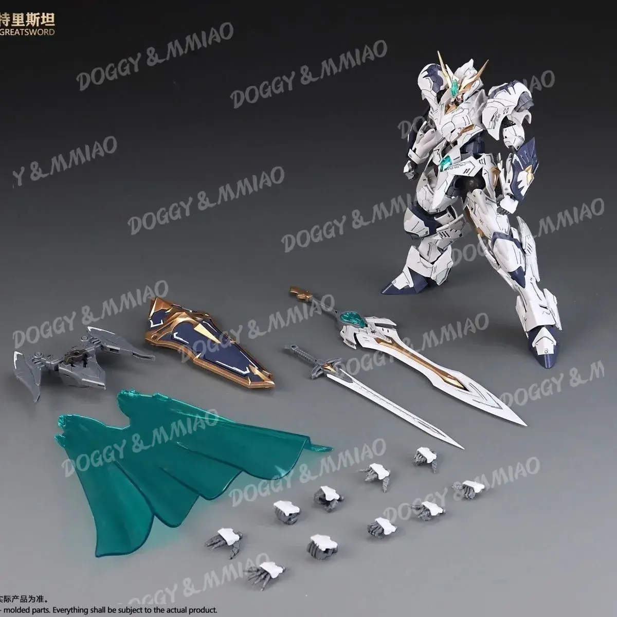 In Stock Original SNAA HG 1/144 SC002 TITAN GREATSWORD TRISTAN Model The Round Table Knights Figurine Model Pvc Statue Toys Gift