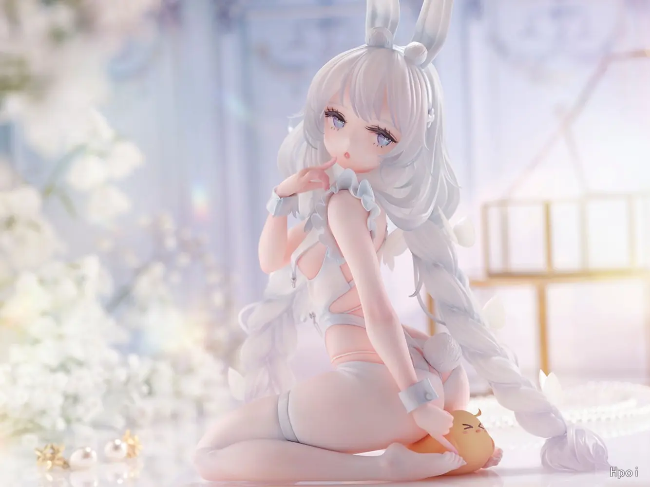 18CM Anime Game Azur Lane MNF Le Malin Figure Lazy White Rabbit 1/4 Listless Lapin Ver TF Edition Model Toy Gift Action Figure