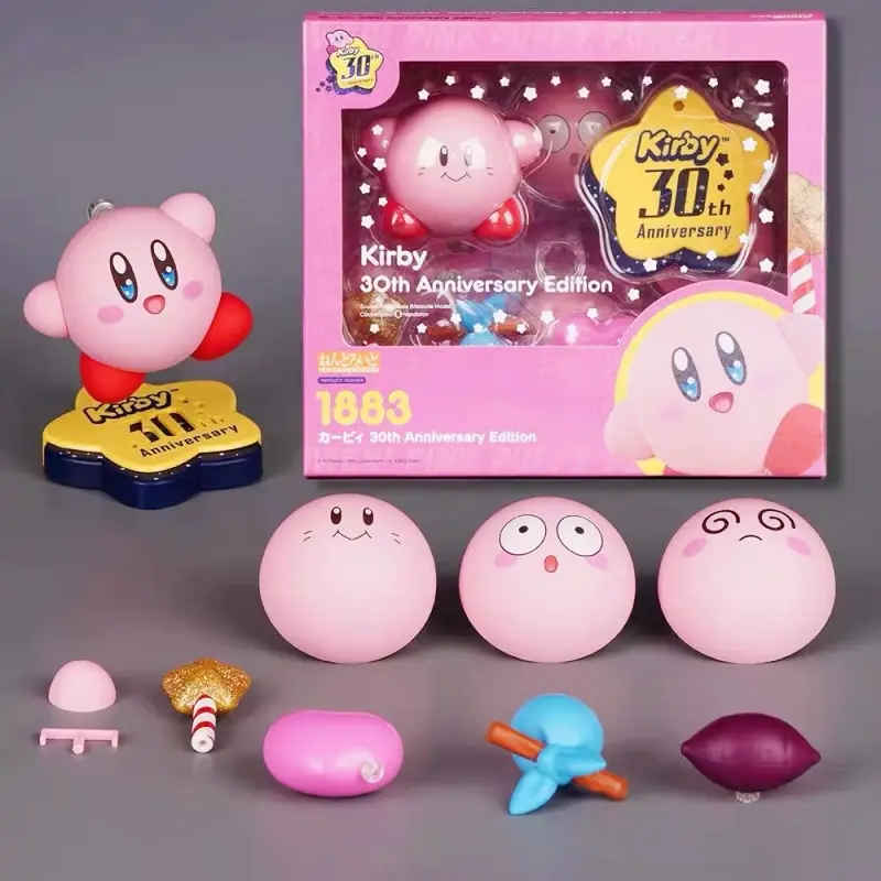 30Th Anniversary Kirby Action Figures Model Edition Anime Toys Cute Gsc 1883 Joint Mobility Figures Desktop Decor Toy Kid Gifts