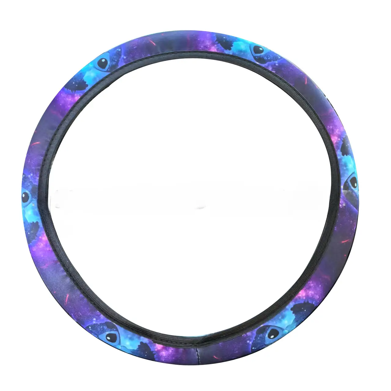 15 Inches Disney Stitch Steering Wheel Protective Cover Non-slip Elastic Car Handle Sleeve Without Inner Ring Car Decoration