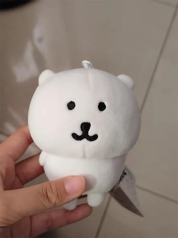 Self Mocking Bear Plush Keychain Cute Hanging Ornament Kawaii Cartoon Doll For Bags Backpack Car Keys Funny Gift Idea