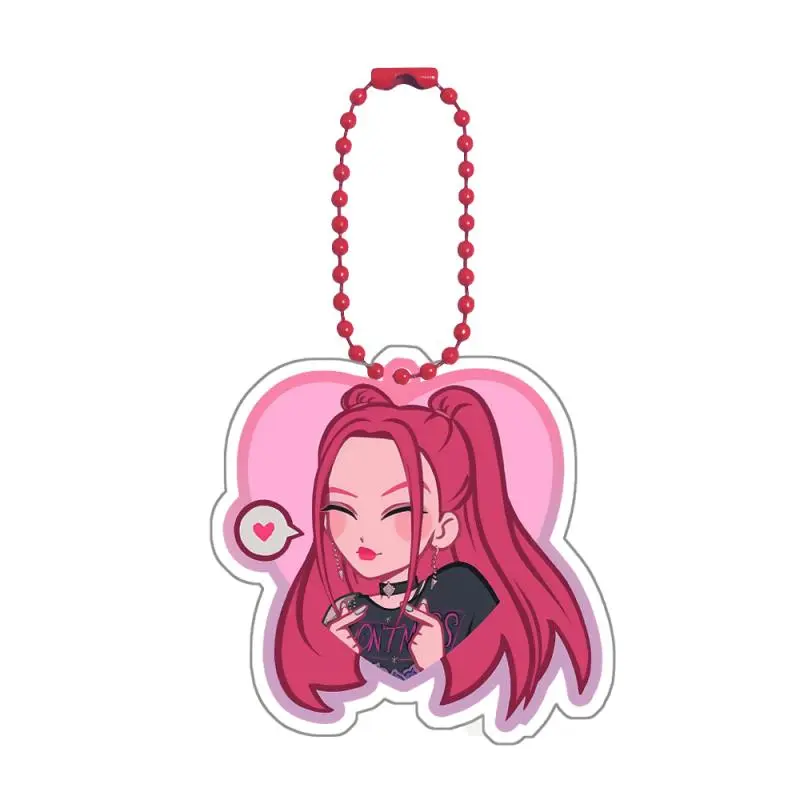 Cartoon Huntr-X Acrylic Pendant K-Pop Demon Hunters Preorder Keychain - Fan Art Self Made Acrylic Charm Game Collection Toy