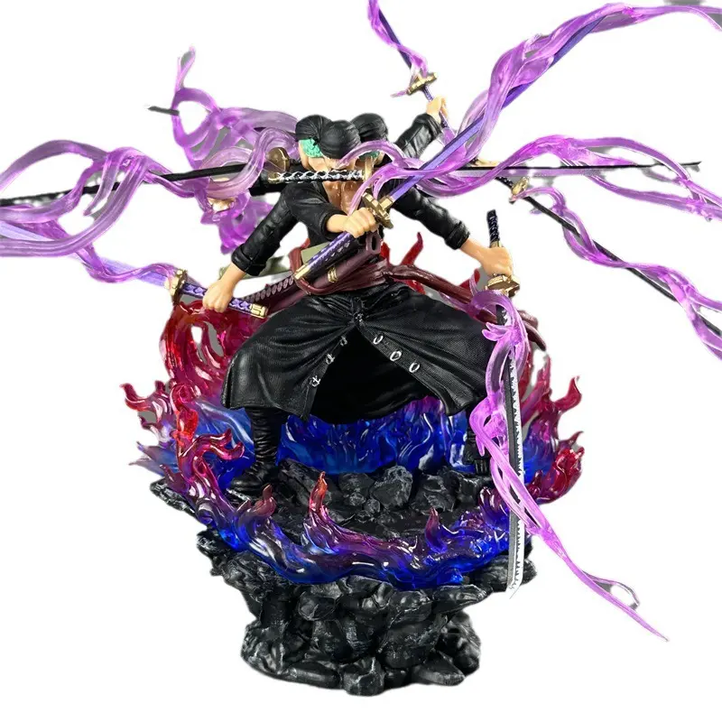 Hot  Anime One Piece Figure Asura Roronoa Zoro Statue PVC Action Figure Collection Model Kid Toy Doll Gifts