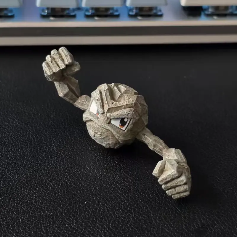 In Stock 3pcs Zxz Graveler Golem Geodude Anime Figures Pvc Statue Model Room Desktop Decoration Collection Halloween Gifts Toys