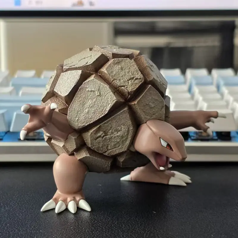 In Stock 3pcs Zxz Graveler Golem Geodude Anime Figures Pvc Statue Model Room Desktop Decoration Collection Halloween Gifts Toys