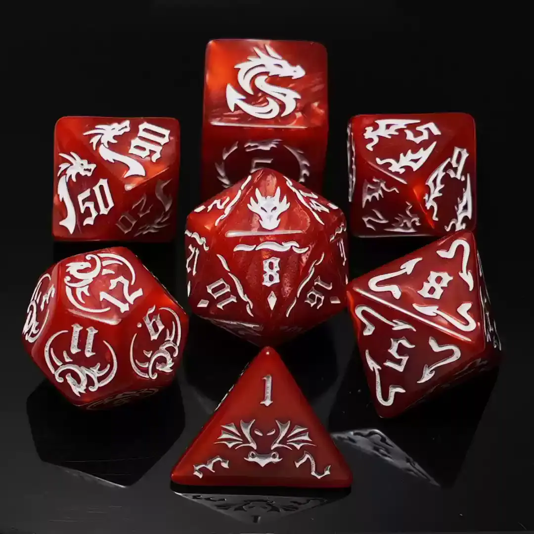 7pcs/lot Polyhedral Dice Double-Colors Table Game Dice Set for DND RPG D20 D12 D10 D8 D6 D4 Role Playing Board Game Digital Dice