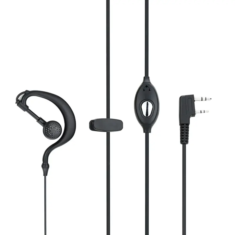 2 Pin Walkie Talkie Headset Earphone K-Plug Wired Two Way Ham Radio Earpiece For Baofeng BF-888S UV5R Walkie Talkie 992 Earwear