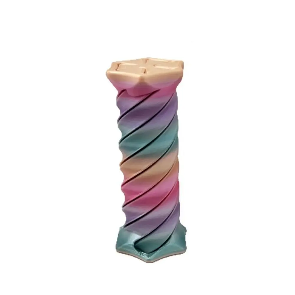 Detachable Rotating Spiral Tree Sculptures Rotating Spiral Candy Color Fingertip Toy Impossible 3D Design Spiral Cone Fidget Toy