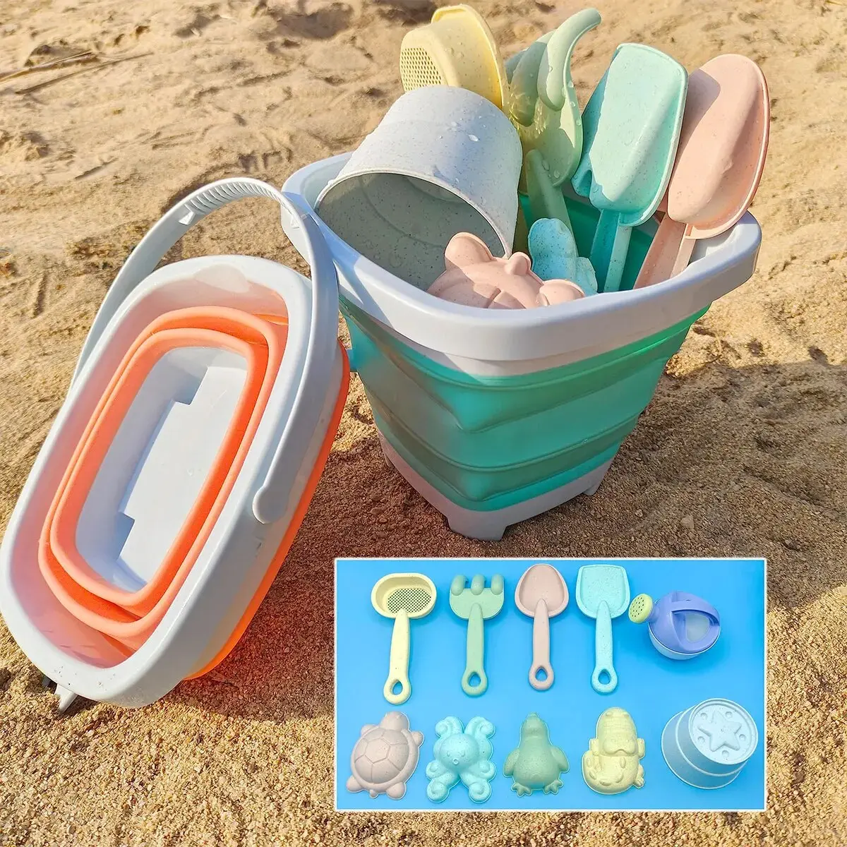 11 /1 PCS Beach Toys for Kids Sand Toys Set for Toddlers Sandbox Toys with Bucket Shovel Rake Set Summer Outdoor Children Gift