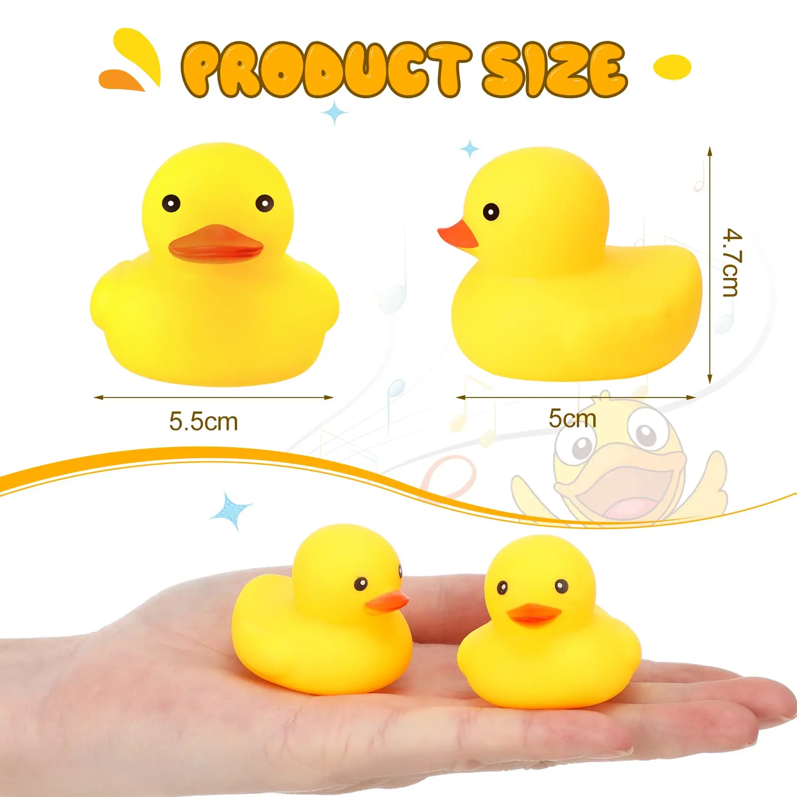 1-100Pcs Rubber Ducks for Kids Colourful  Mini Duck Party Favors Bulk Ducks Summer Pool Floating Toys Rubber Ducks Birthday
