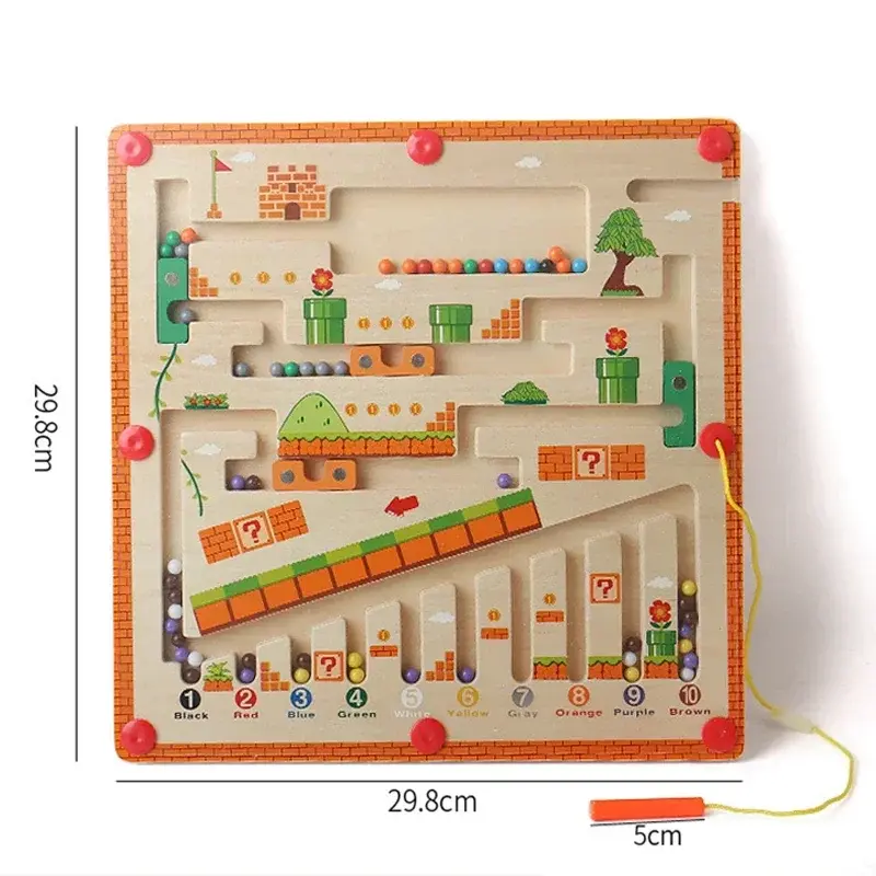 Magnetic Color and Number Maze Learning Education Toys Color Matching Montessori Toys boy girl  Toys for Children Gift