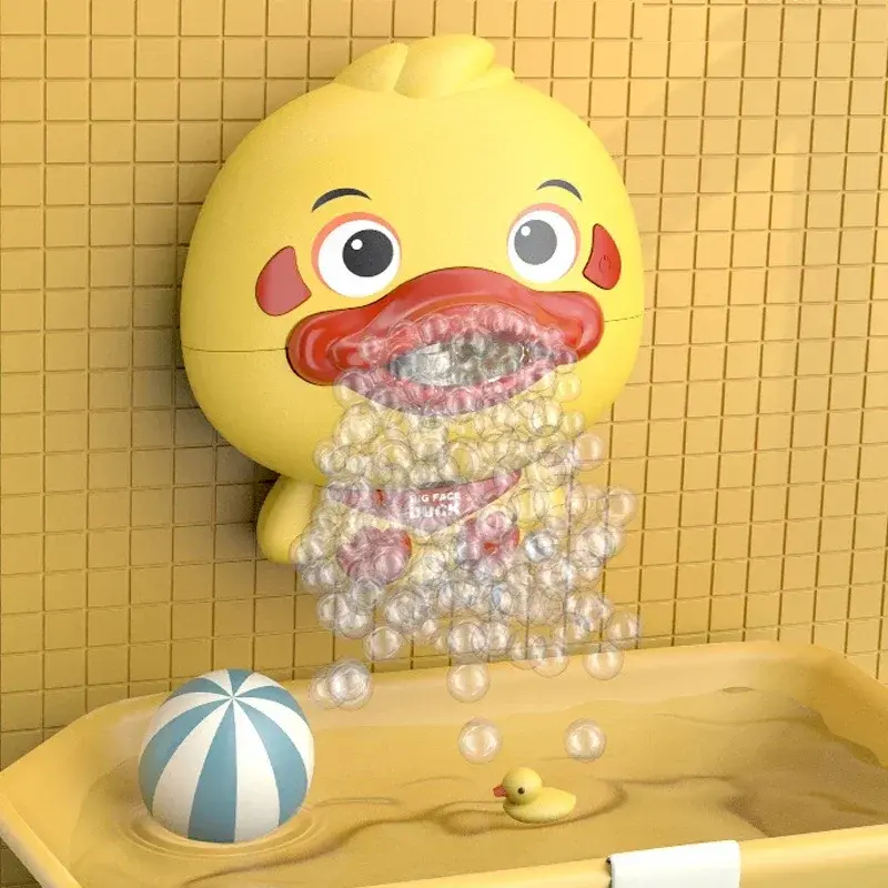 Baby Bath Toys Bubble Machine Duck Frog Music Kids Bath Toy Bathtub Soap Automatic Bubble Maker Baby Bathroom Toy for Children