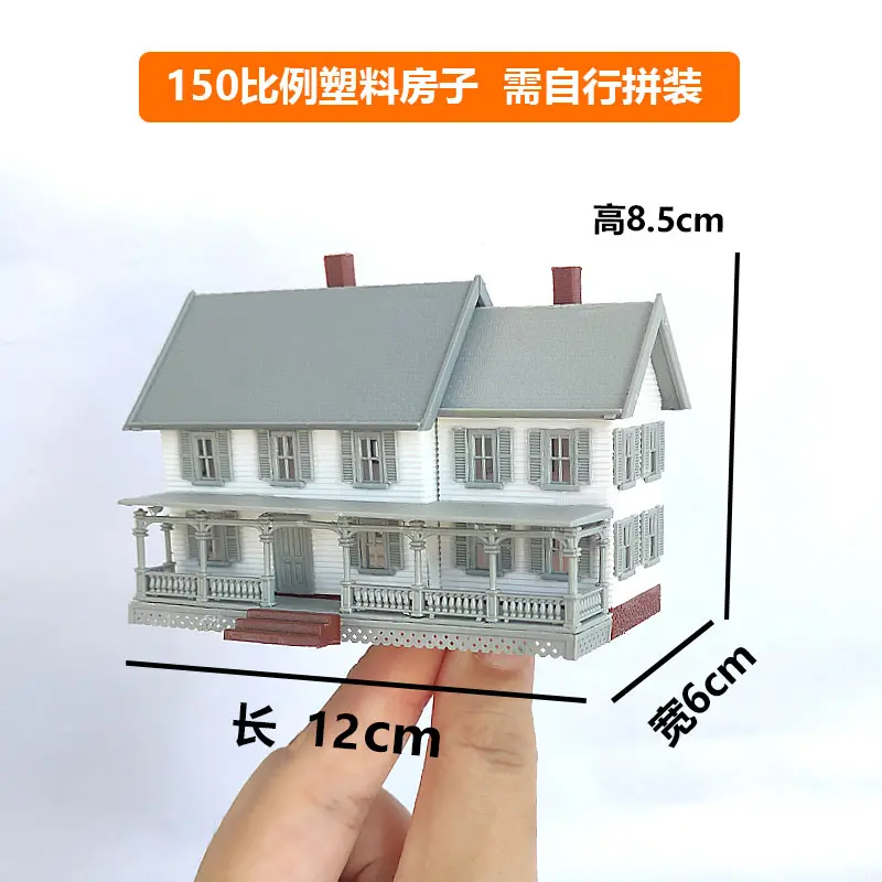N Scale Model Building House Parts Set European Style Courtyard Cathedral School Dewlling Model Scale Kit Scene Material Diorama