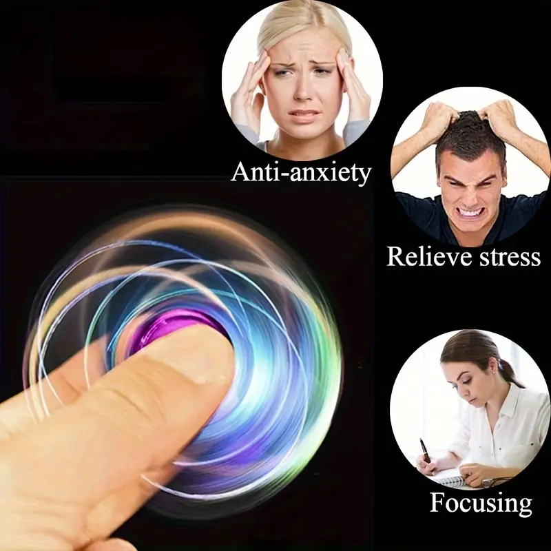 New Metal Rainbow Fidget Spinner Gradient Color R188 Mute Bearing EDC Hand Spinner Fingertip Gyro Anti-Anxiety Kids Adult Toys