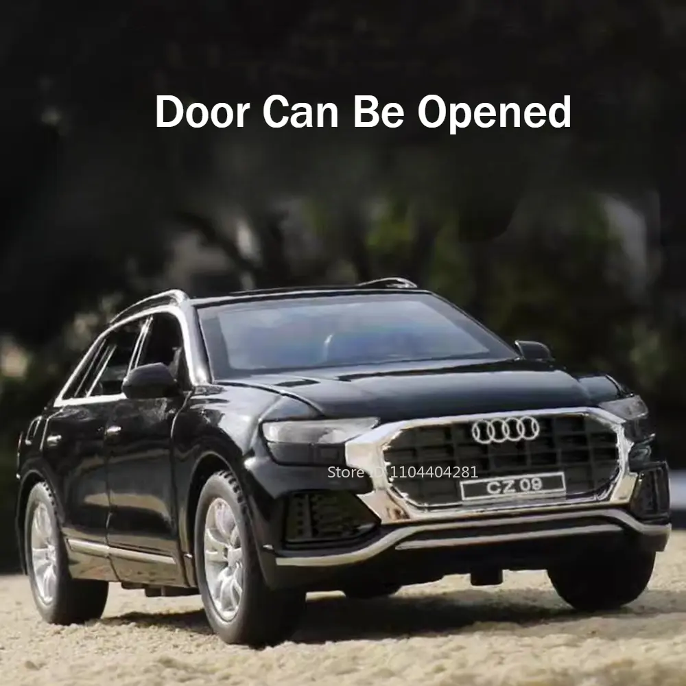 1:32 Q8 RS7 Car Metal Model Diecast Alloy Toy 6 Doors Opened with Sound Light Pull Back Vehices Collectable Miniature Home Decor