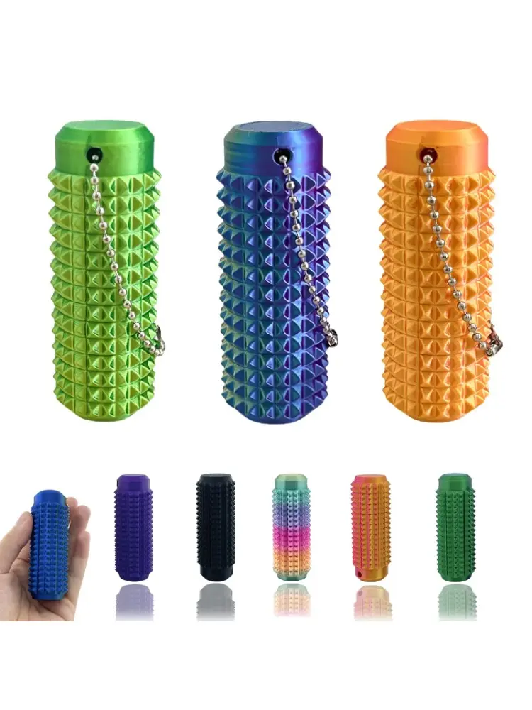 Little Ouchies Fidget, Pocket Mini Fidget Toy for Adults, Pain Stim Fidget, Venting Key Pendant, 1pcs Spiky Grippie Stim Keychai