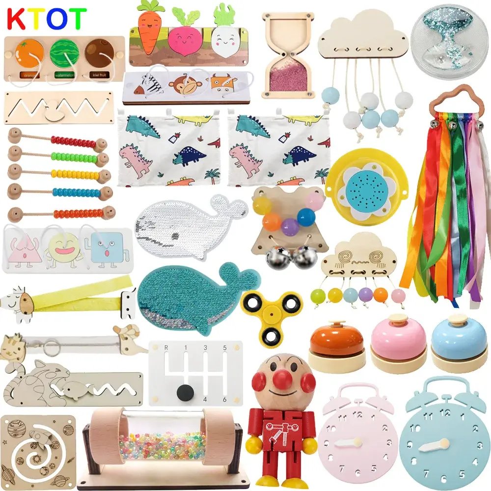 Busy Board NEW Montessori Early Educational Toys Cognitive Training Infant Skills Learning Wooden Game Busyboard DIY Accessories