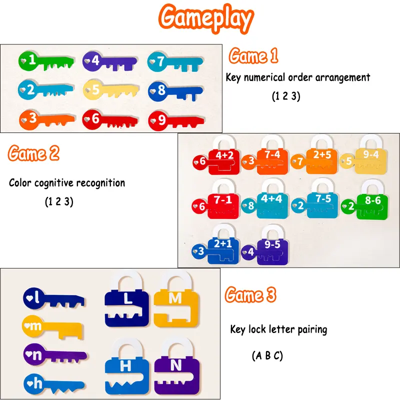 Montessori Number Letter Shape Matching Game Kid Colors Cognitive Logical Thinking Training Parish Activities Game Education Toy