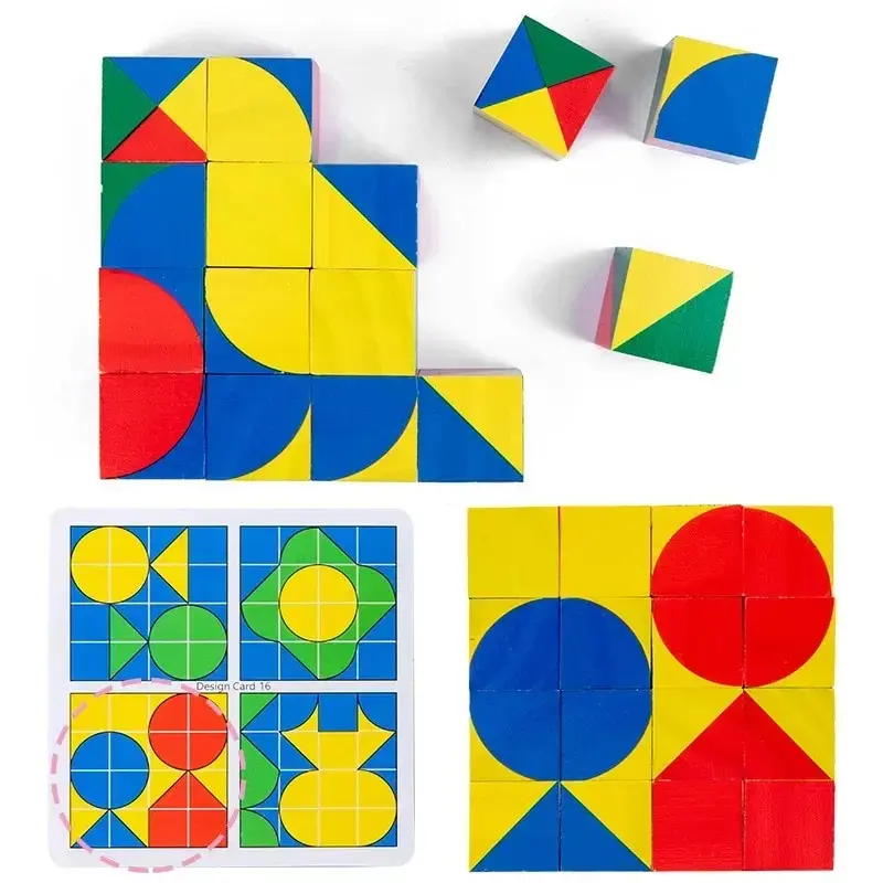 Wooden Children's Educational Toys Cube Cube Space Thinking Building Blocks Educational Intelligence Development Gifts Children