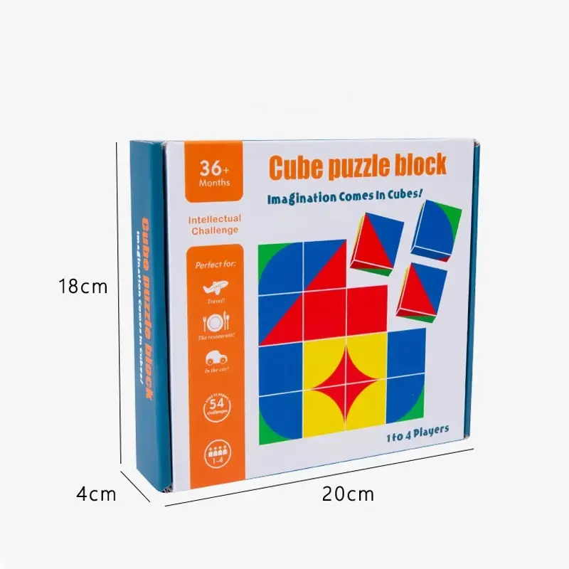 Wooden Children's Educational Toys Cube Cube Space Thinking Building Blocks Educational Intelligence Development Gifts Children