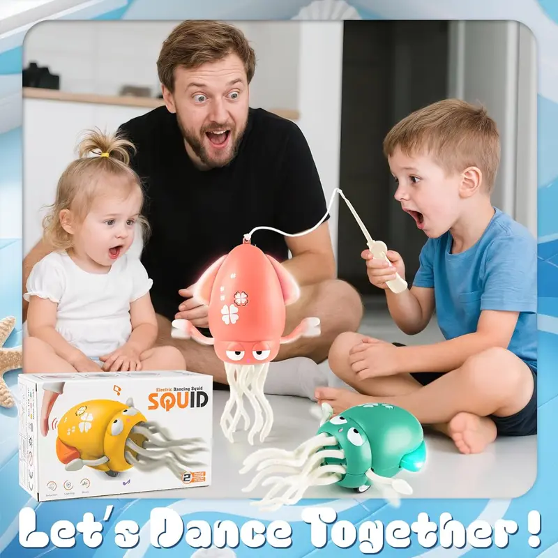 New 2025 Dancing Octopus Kids Electronic Pet Toys Cartoon Interactive Development Moving Education Children Gifts Idea Kids Toys