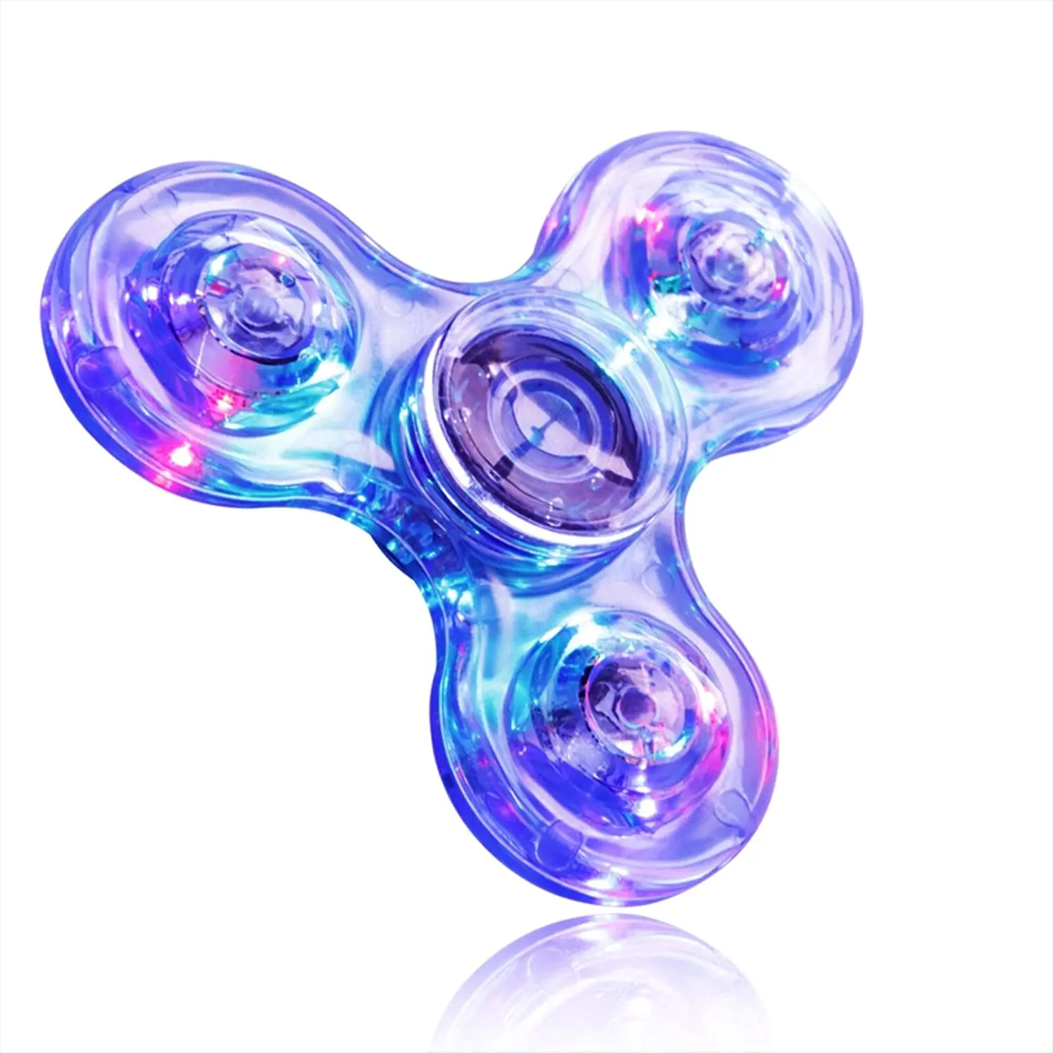 LED Light Fidget Spinner Finger Toy Hand Spinner Glow in Dark Stress Reduction and Anxiety Relief for Children