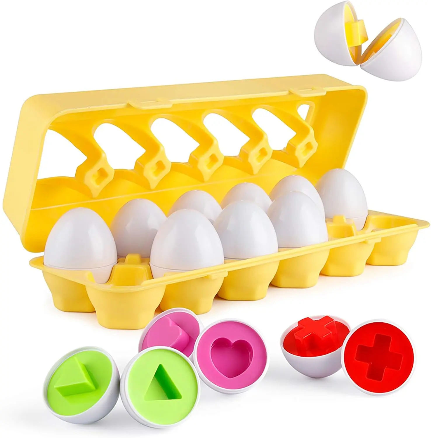 Matching Smart  Eggs Toy  For Kids  3D Puzzle Montessori Learning Education Toys Color Shape Sorter Game  Easter Egg Gifts