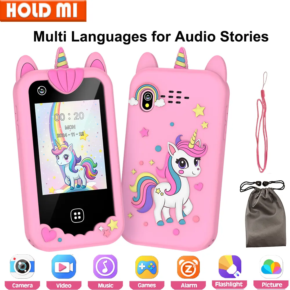 Kids Smart Phone for Girls Boys 17 Games Children Cell Phone Toys Dual Camera Music Player Toddler Learning Phone Birthday Gifts