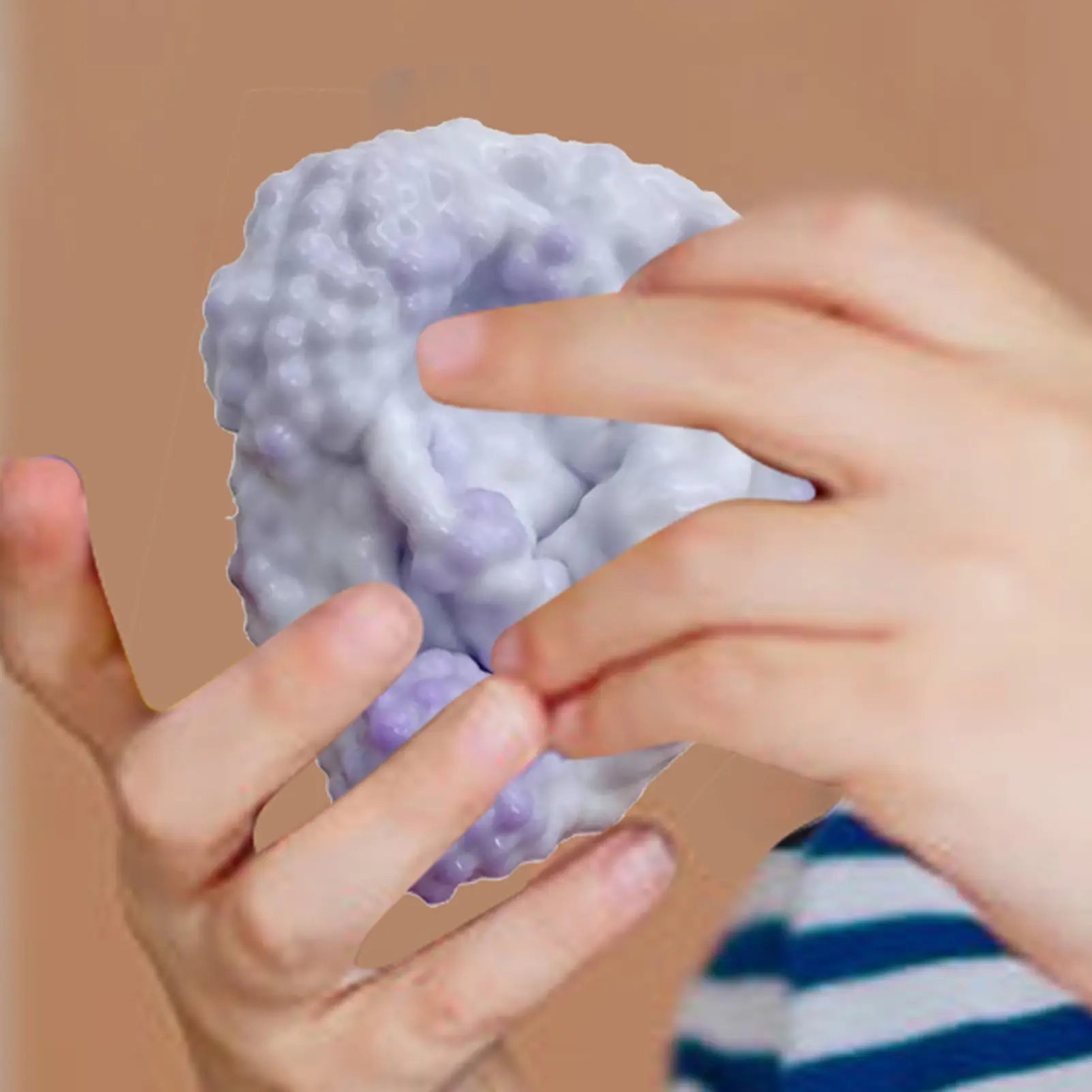 Squeeze Ball Toy Small Bead Squeeze Ball Toy Silicone Grape Stressball with Small Beads Shapeable Squish Stress Relieve Toy