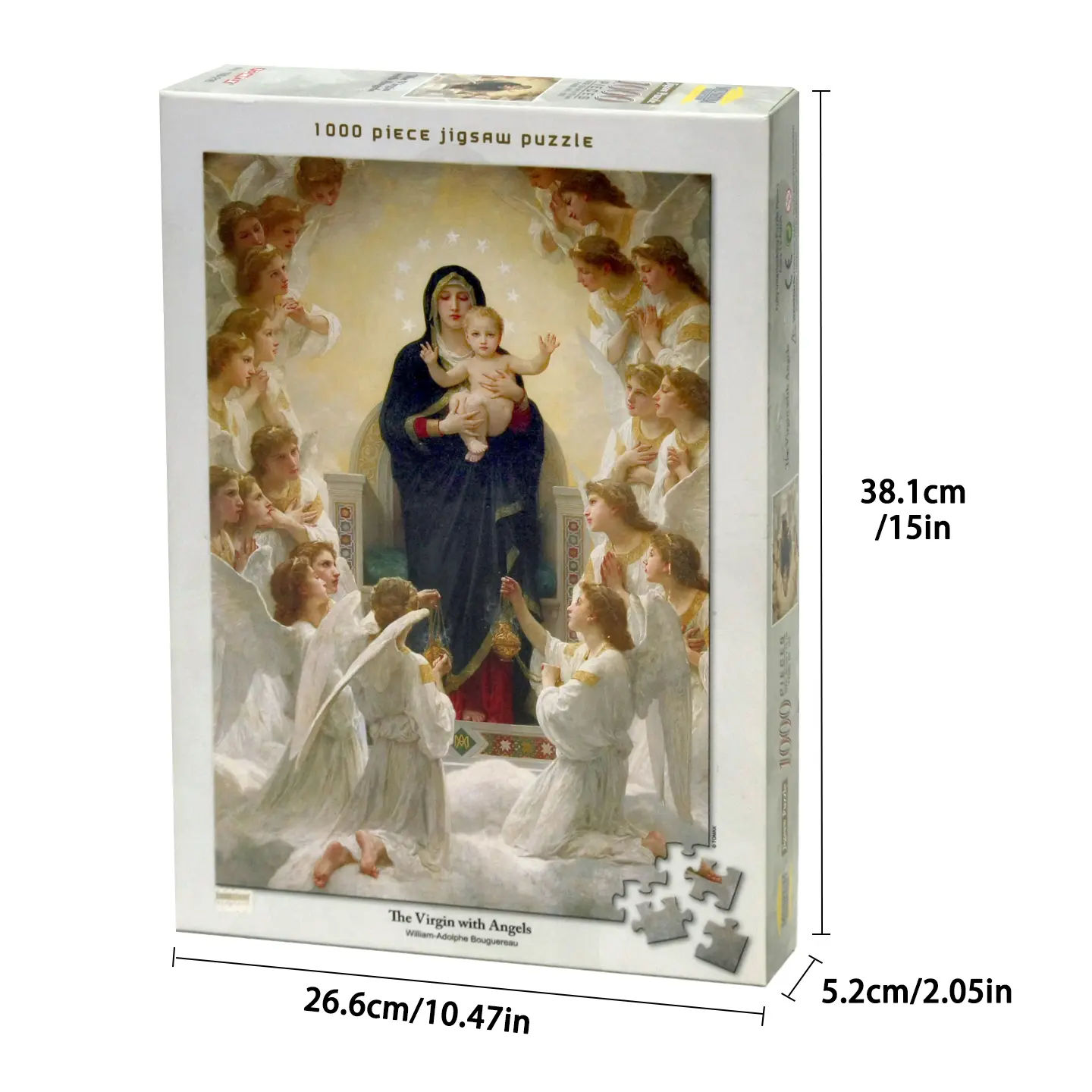 Adult Puzzle 1000 Pieces Church Madonna Decorative Painting Concentration Game Difficult Decompression Board Game Toy Holiday Gift