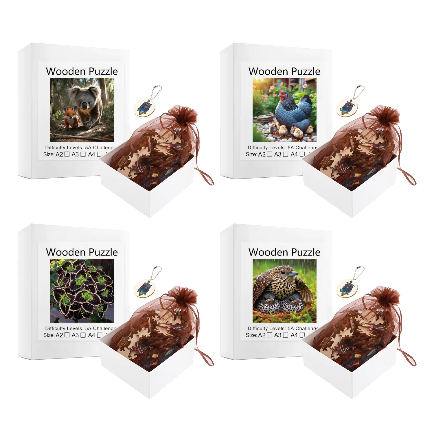 Cross border hot selling Love Leaf Flying Dragon wood puzzle manufacturer