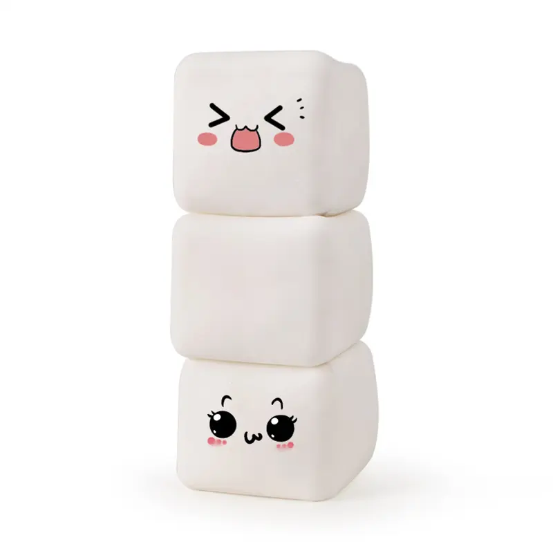 Squishy Tofu Fidget Toy Squishy Stress Balls Squeeze Toys Anxiety Stress Relief Autism Sensory Toys for Kids Adults Gift