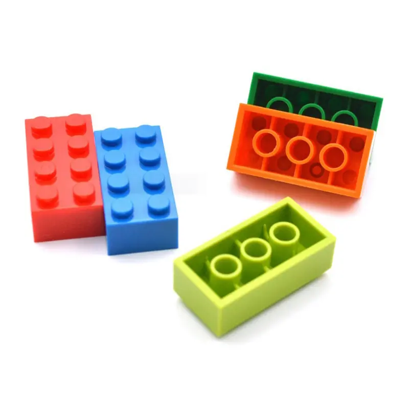 40pcs DIY Building Blocks Thick Figures Bricks 2x4 Dots Educational Creative Size Compatible With 3001 Plastic Toys for Children
