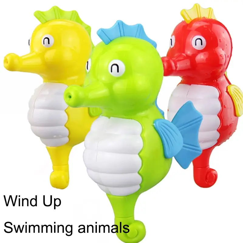 Swimming Animal Toys , Wind Up Chain Bathing Water Animal kiss fish turtle Pool Float Bathtime Toys for Boys Girls