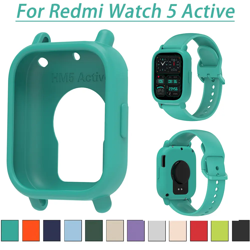 For Redmi Watch 5 Active Soft Silicone Cover Watch Decoration Hollow Protective Case Super Light For Redmi Watch 5 Active Shell