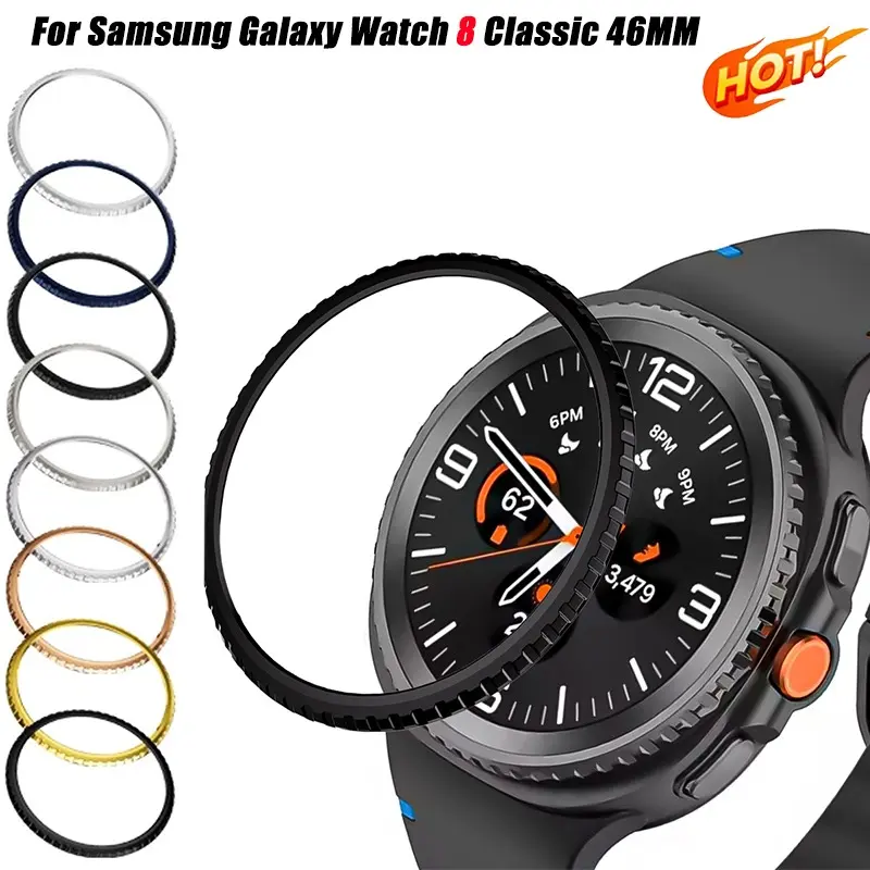 Metal Bezel for Samsung Galaxy Watch 8Classic 46mm Protection Cover Ring Bumper Watch Case for Galaxy Watch8 Classic Accessories