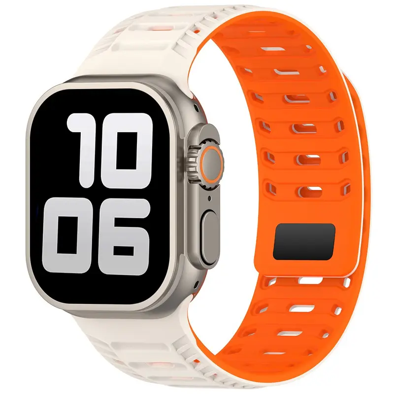 Strap For Apple Watch ultra 2 Band 49mm 45mm 44mm 42mm 46mm Magnetic Silicone Straps Bracelet For IWatch Series 10 9 8 7 SE