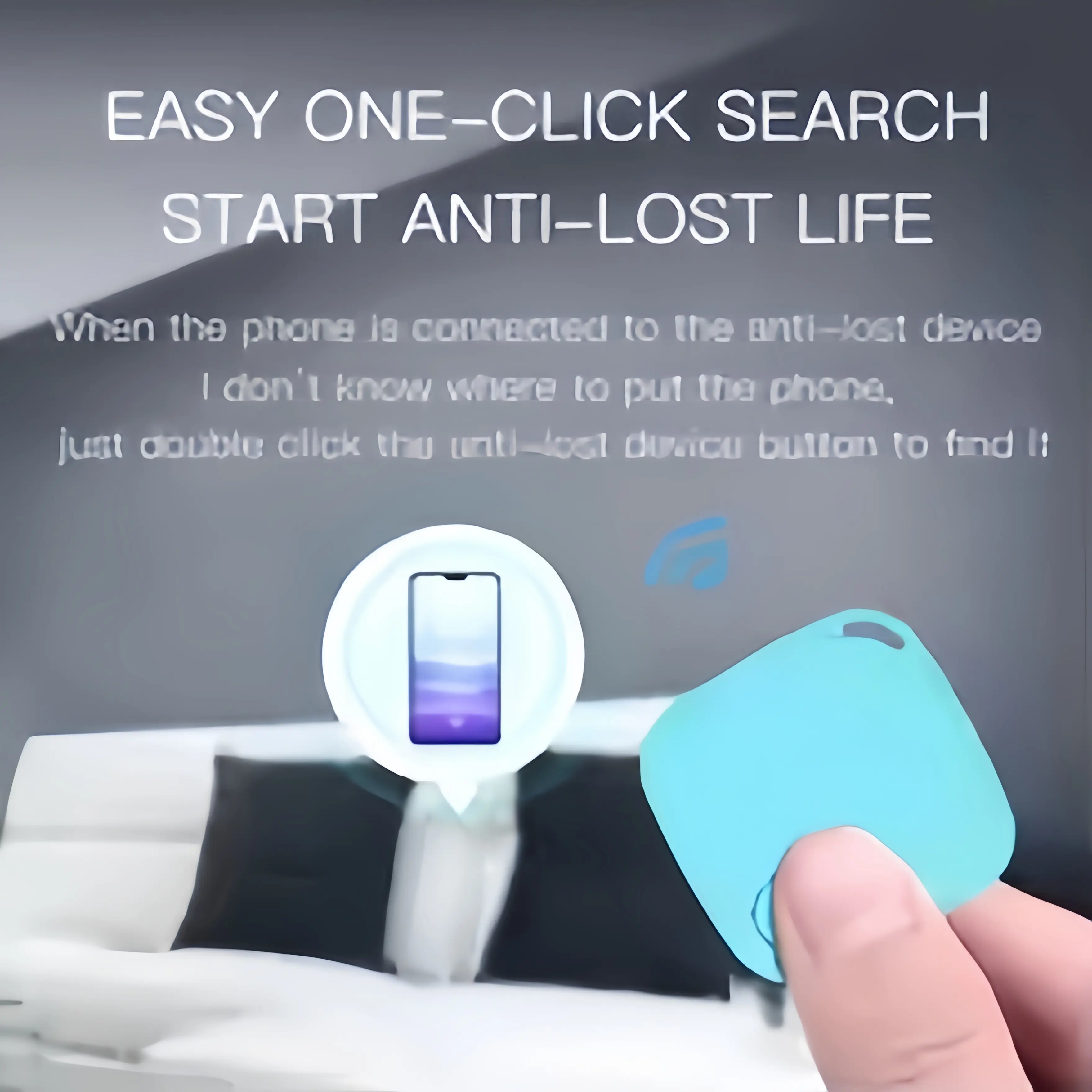 Mini GPS Tracker for iOS - Bluetooth Smart Tag for Keys/Pets/Wallet, Anti-Lost Device with Real-Time Tracking for iPhone iPad