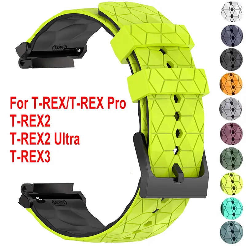 Soft Sports Watchband For Amazfit T-Rex 3 Smart Watch Silicone Strap Bracelet Correa For Amazfit T-Rex/T Rex Pro 2 Wrist Belt