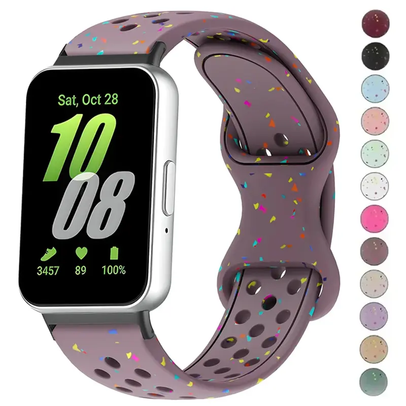 Hole Silicone Strap For Samsung Galaxy Fit 3 Breathable Sports Replacement Wristband For Samsung Fit 3 Smart Accessories 2025