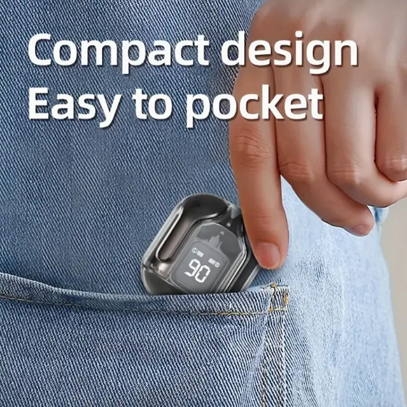 Air31 - A new type of transparent touch control sports TWS wireless headphones with Type-C charging and half-ear design