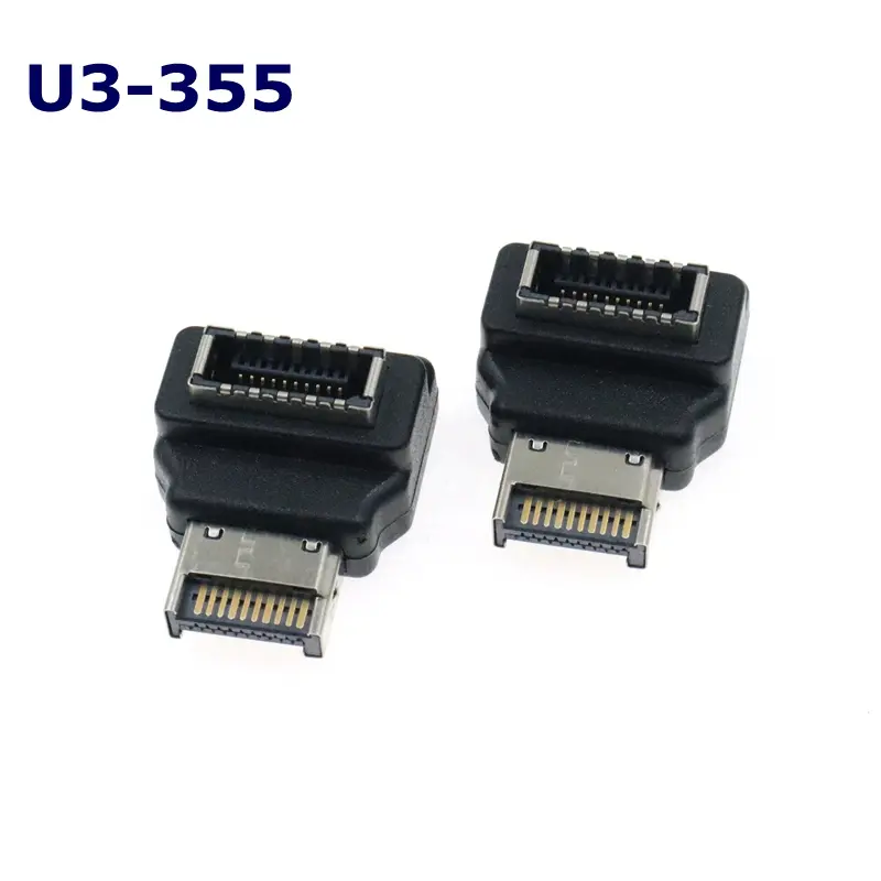 10Gbps Type-E to TYPE-C USB 3.0 Male to Female 90 Degree Right Angle Front USB-C USB3.1/3.0 Computer Motherboard PCI Adapter