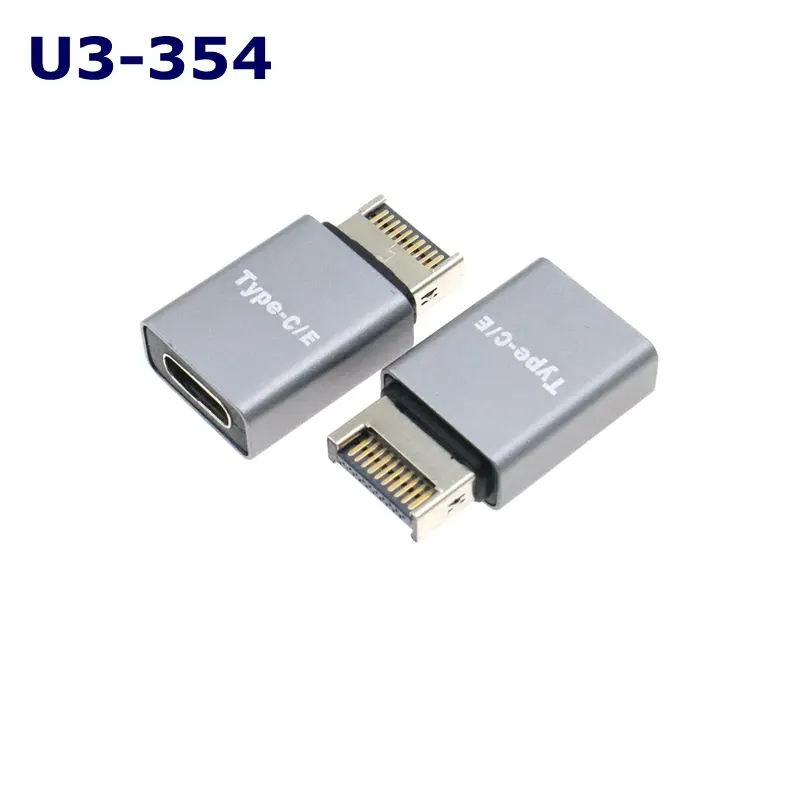 10Gbps Type-E to TYPE-C USB 3.0 Male to Female 90 Degree Right Angle Front USB-C USB3.1/3.0 Computer Motherboard PCI Adapter