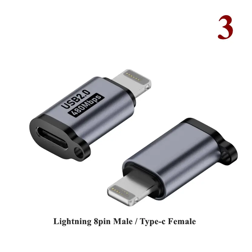 USB Type C Female To Micro Mini USB Male U Adapter Connector 8 Pin Fast Charging Micro USB Charger Adapter for Tablet Laptop PC