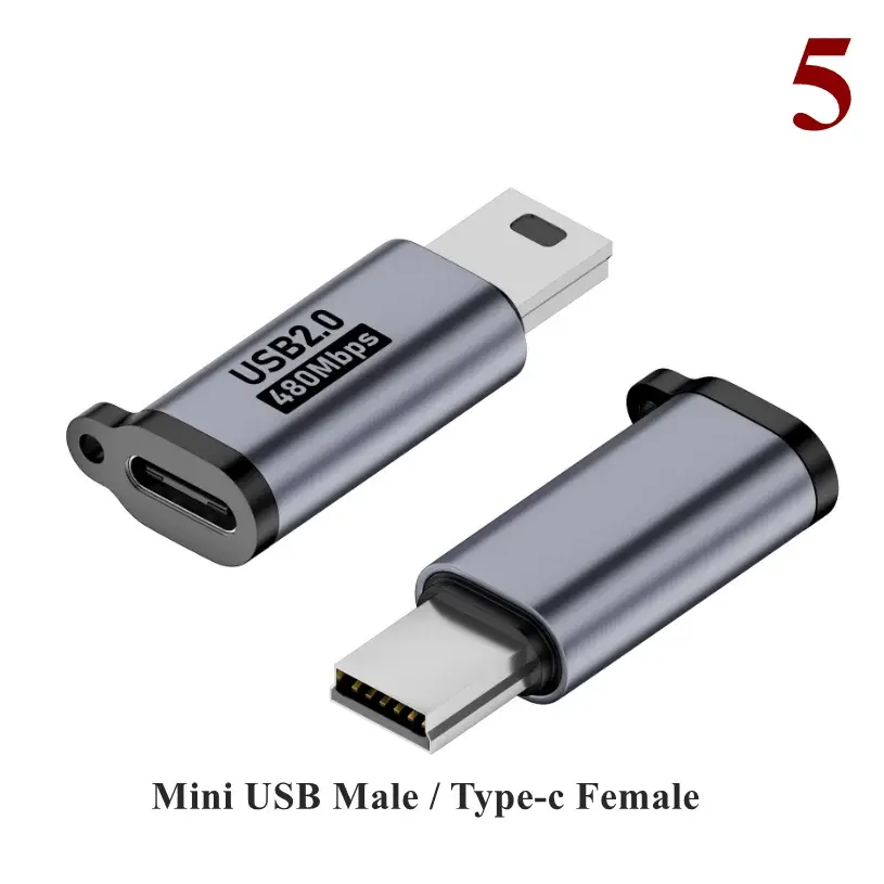 USB Type C Female To Micro Mini USB Male U Adapter Connector 8 Pin Fast Charging Micro USB Charger Adapter for Tablet Laptop PC