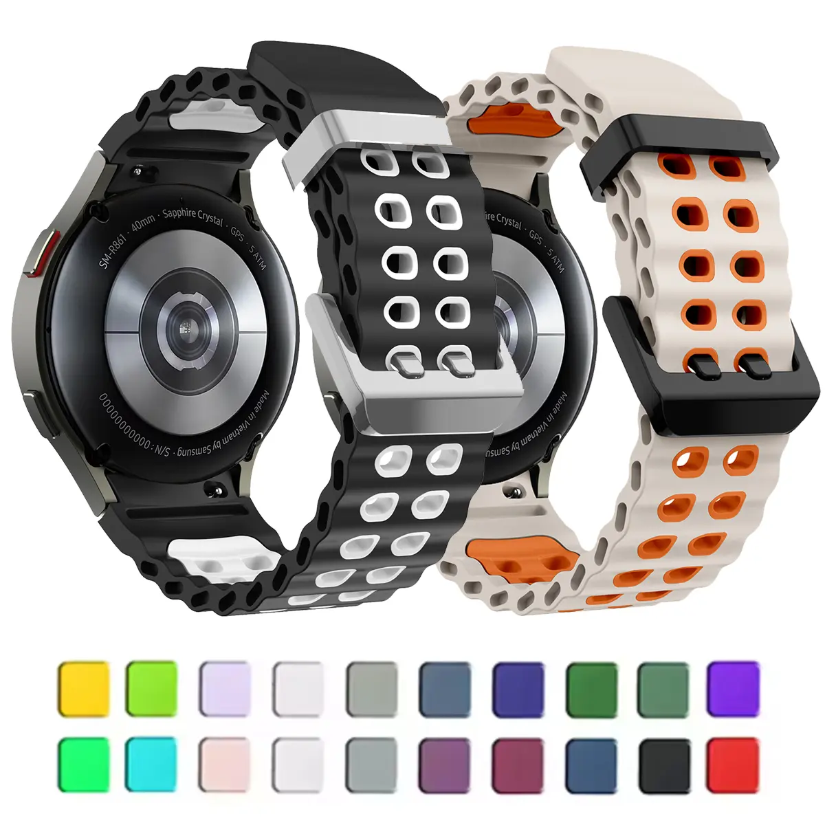 Band for Samsung Galaxy Watch 7/6/5 Pro/4 classic 40mm 44mm Sport Silicone No Gaps wrist correa Bracelet Galaxy Watch 7 straps