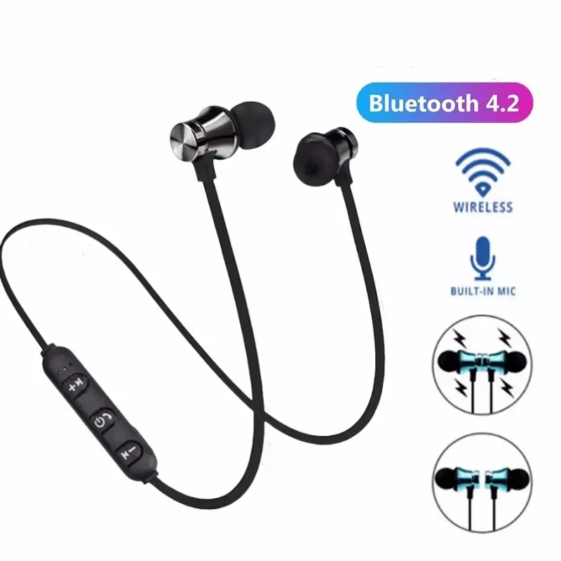 Wireless Magnetic Earphone XT11 Bluetooth Neckband In-Ear True Wireless Stereo Sport Earbuds Headphone With Mic For Samrtphones